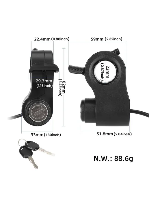 E-scooter Ignition Lock для Kukirin G2 Pro G2 Max, вариант, фото 8