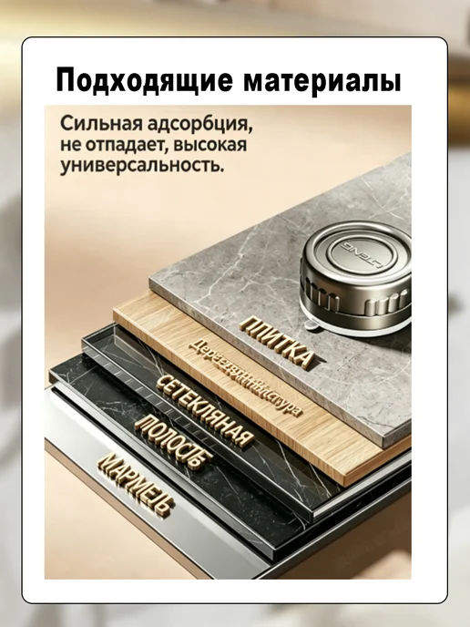 Полотенцедержатель на присосках с крючком 2 в 1 до 20 кг, серый, фото 4