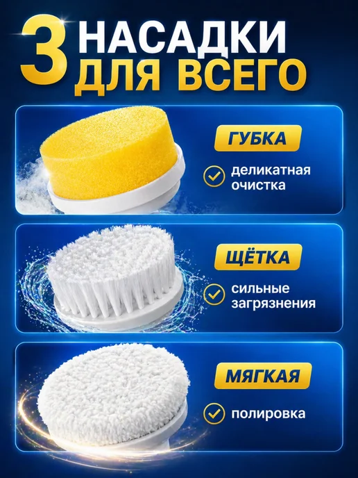 Электрощетка аккумуляторная для уборки дома, белый, фото 5