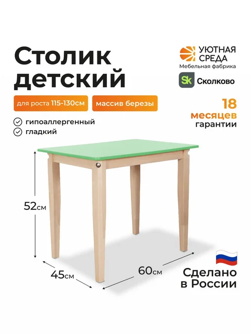 УЮТНАЯ СРЕДА Стол детский, голубой