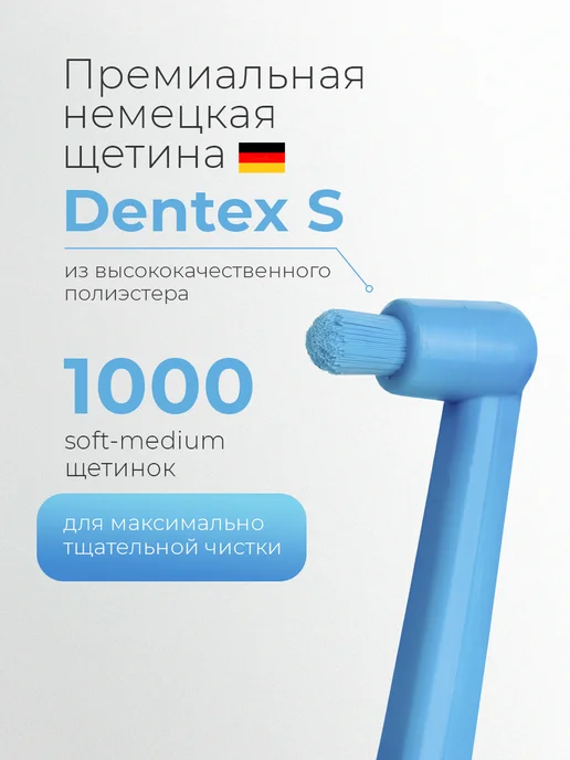 Revyline Монопучковая зубная щетка SM1000 Interspace, голубая, голубой, фото 5