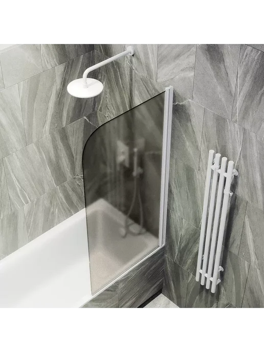 MAYBAH GLASS Шторка на ванну MaybahGlass MGV-617-1 универсальная, белый, фото 3