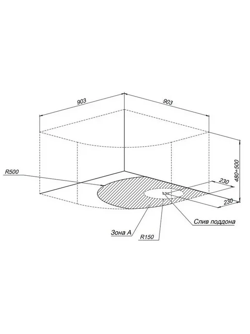 Aquanet Поддон для душа Optimal 90х90 глубокий, 90x90, фото 3