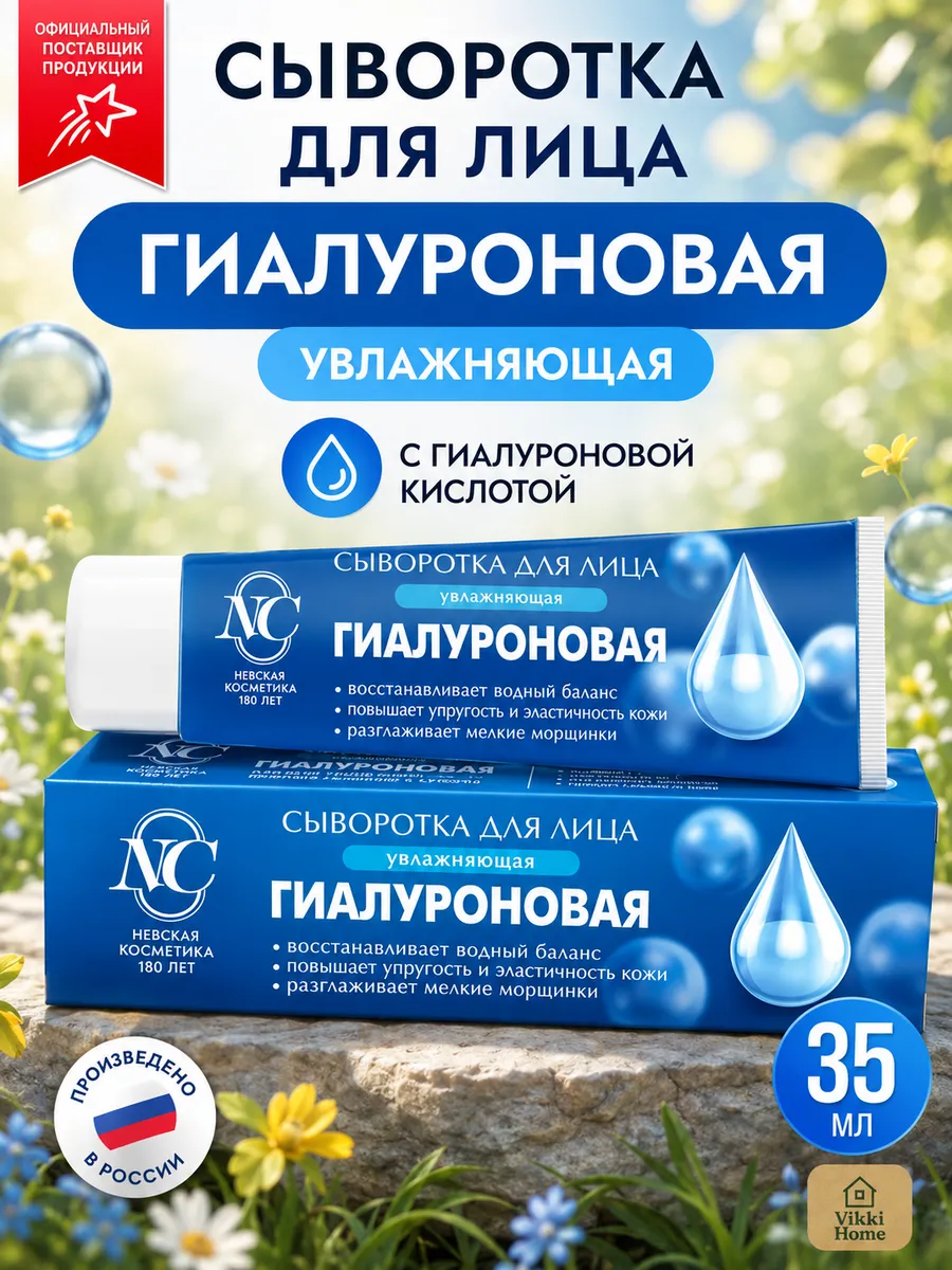 Крем-сыворотка для лица Гиалуроновая 35 мл