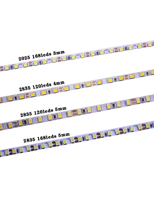 taslauk Светодиодная лента 5м, белый цвет, 5mm 2835 180Leds, 5 м
