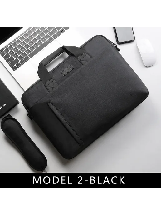 taikesen Сумка для ноутбука черная, Model 2-Black, черный