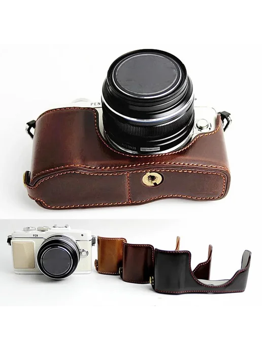 Cozyshot Кожаный чехол для OLYMPUS E-PL7 EPL7 E-PL8 EPL8 E-P, черный, фото 2