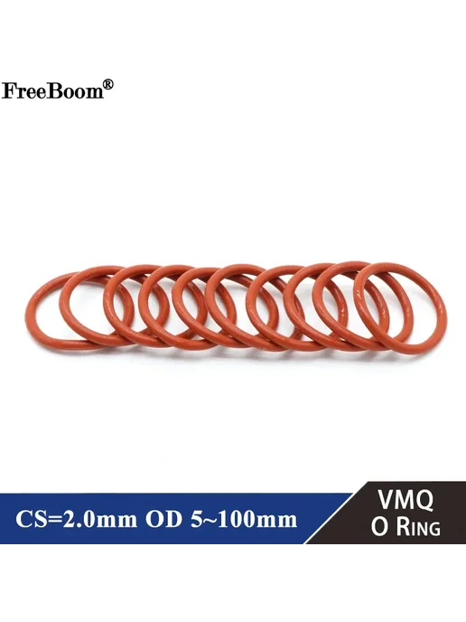 Нет бренда Силиконовые уплотнительные кольца VMQ, OD 10mm ID 6mm, 50pcs, 50 шт