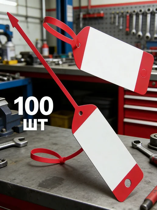 Бирка для ключей, 100 шт, синтетическая бумага, 100 шт