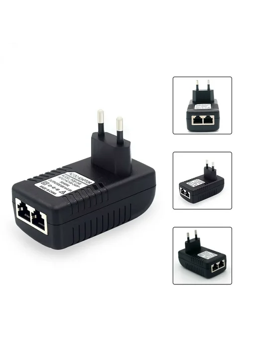 Нет бренда POE-инжектор Ethernet 220В 48В 12В 24Вт, кабель 12V2A EU, 48В 12В 24V1A EU, фото 6