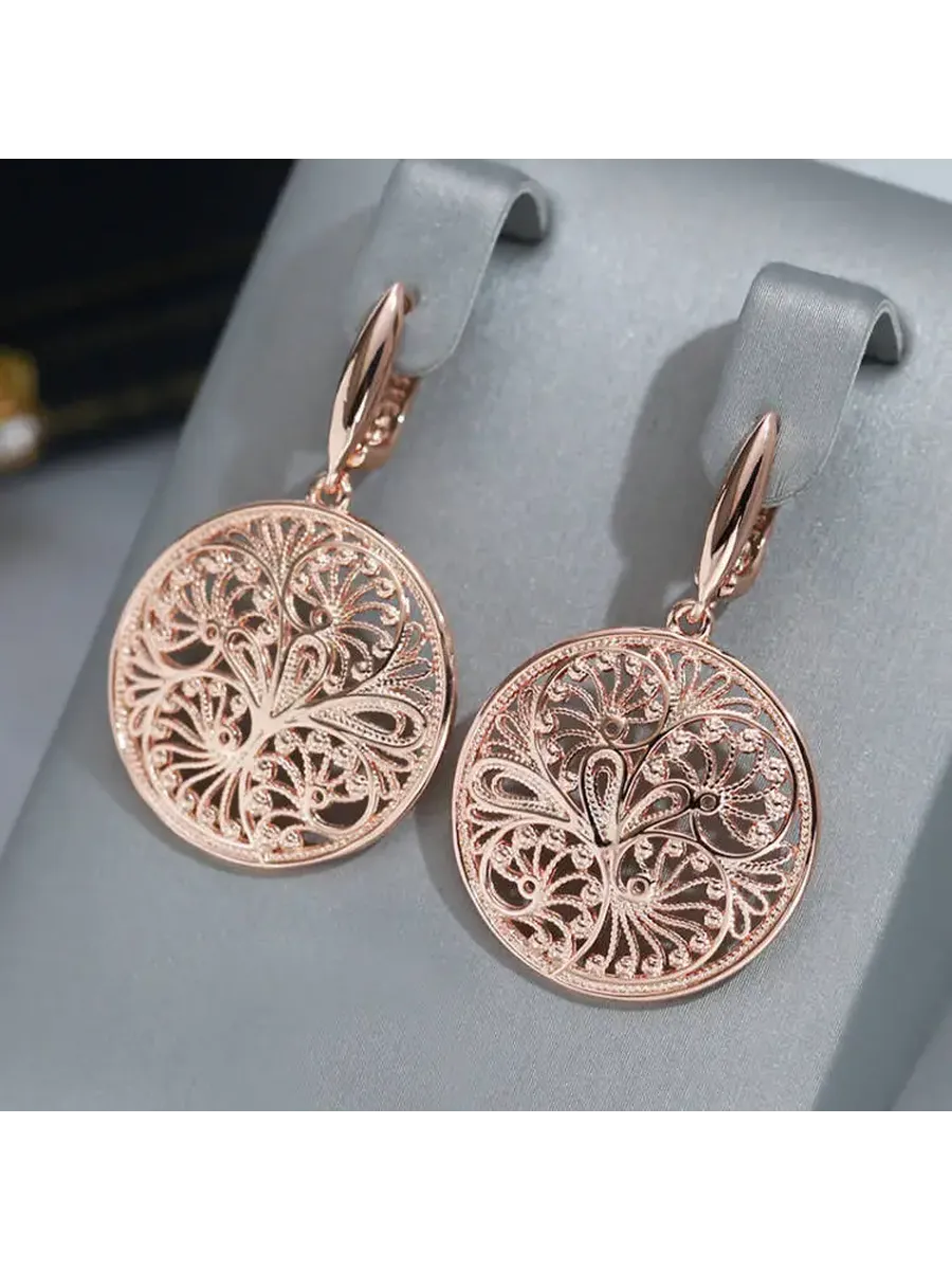 Сережки винтажные медные с