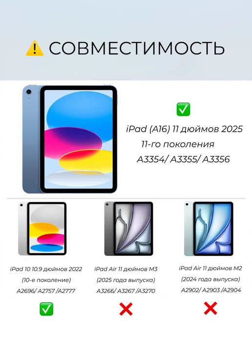 YACOVVO Чехол на iPad 10 (2022) iPad 11 A16 (2025), серый, фото 7