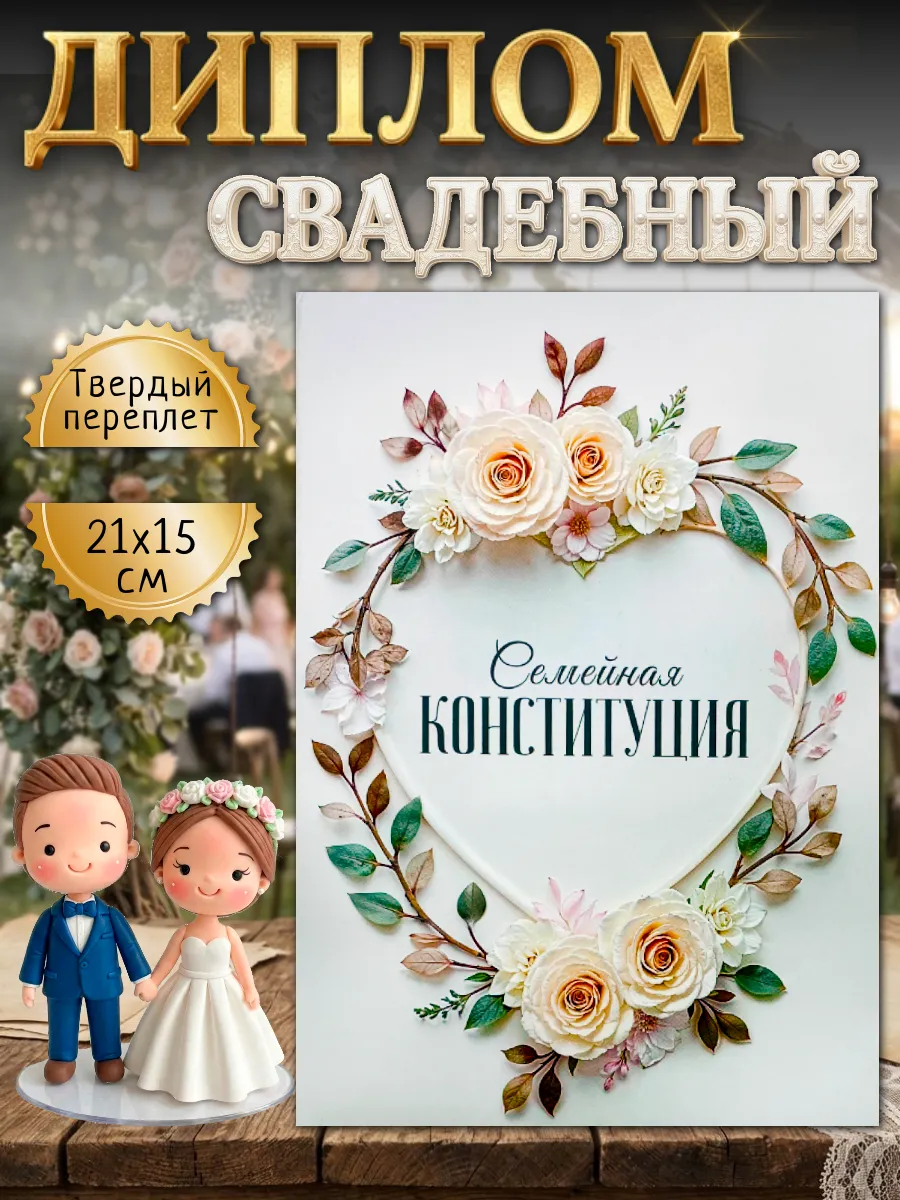 Диплом открытка на свадьбу Семейная конституция