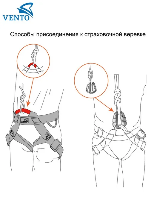 VENTO Беседка поясная Венто Высота 008 для альпинизма, р.1, голубой, фото 4