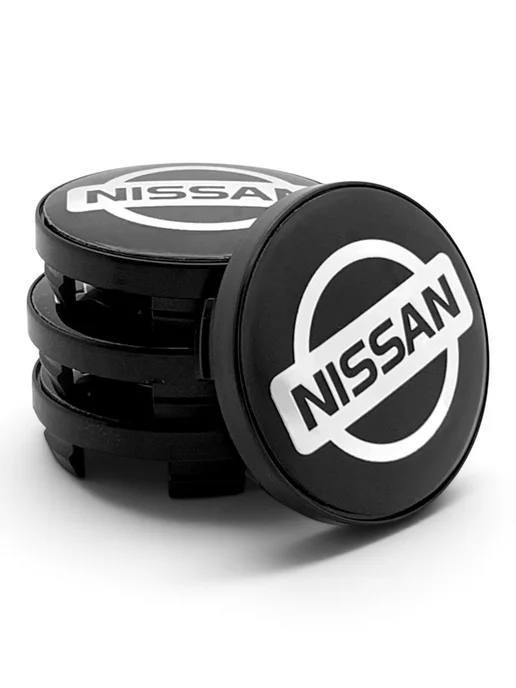 Колпачки на литые диски LS 56 60 NISSAN, черный, фото 2
