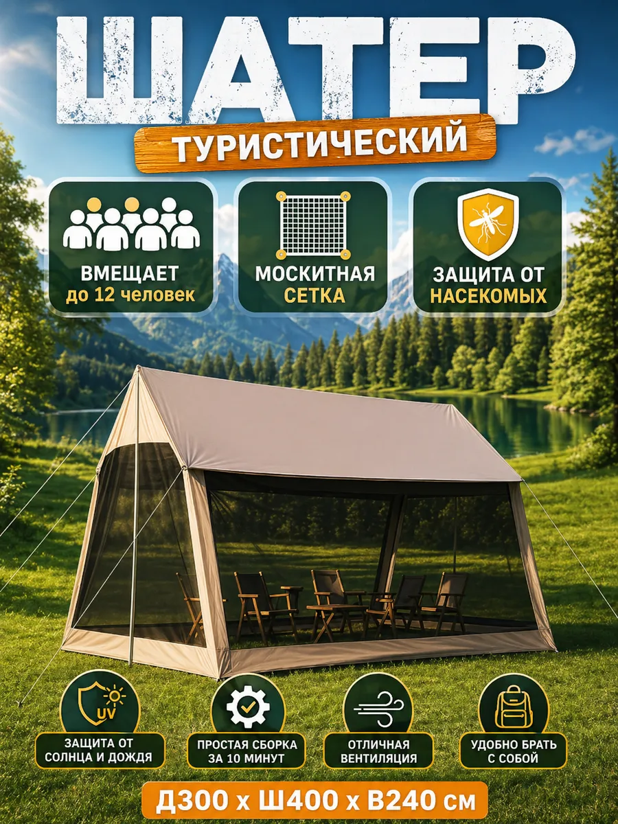 Шатер туристический беседка садовый LANYU 31