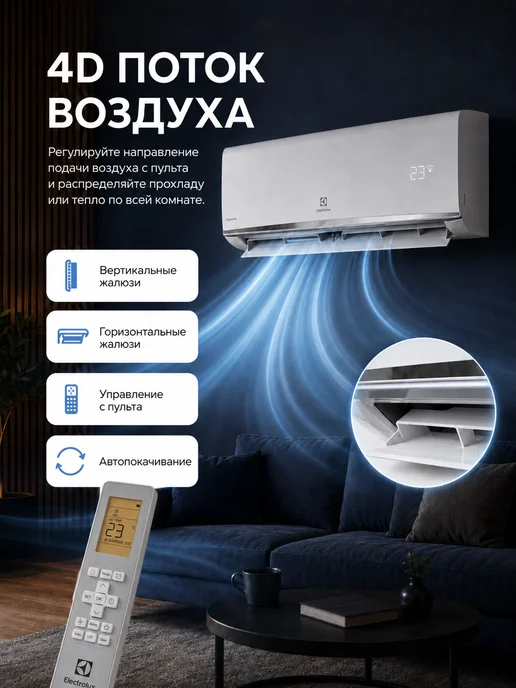 Electrolux Сплит система кондиционер 12 Smartline EACS-12HSM N8_V2, белый, фото 2