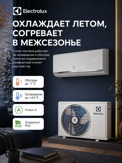 Electrolux Сплит система кондиционер 12 Smartline EACS-12HSM N8_V2, белый, фото 6