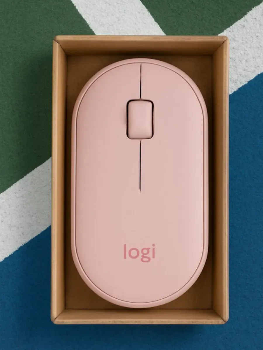 LOGITECH Беспроводная мышь Pebble M350 тихая розовая