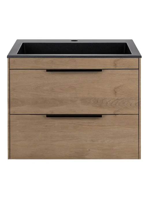 VINCEA Тумба под раковину Chiara 2D 600 N.Oak, белый, фото 7
