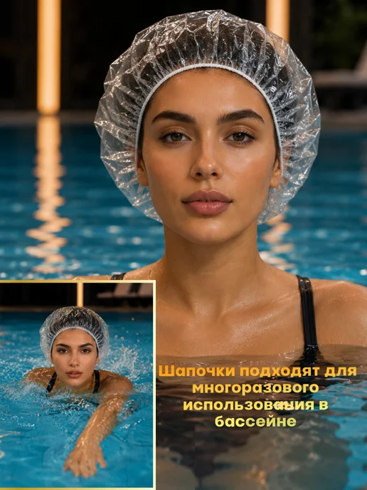 НикаМакс Шапочки для душа для масок одноразовые, белый, фото 7