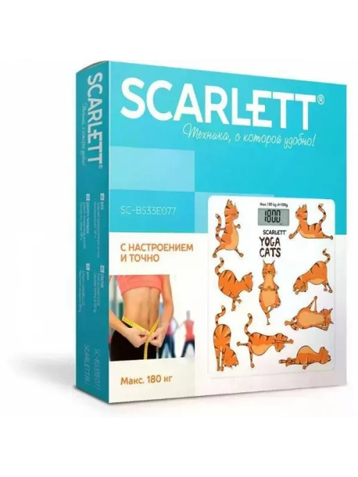 SCARLETT Весы напольные, белый, белый, фото 2