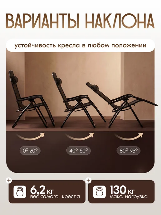 Кресло садовое шезлонг для отдыха 2шт, 2 шт, фото 4