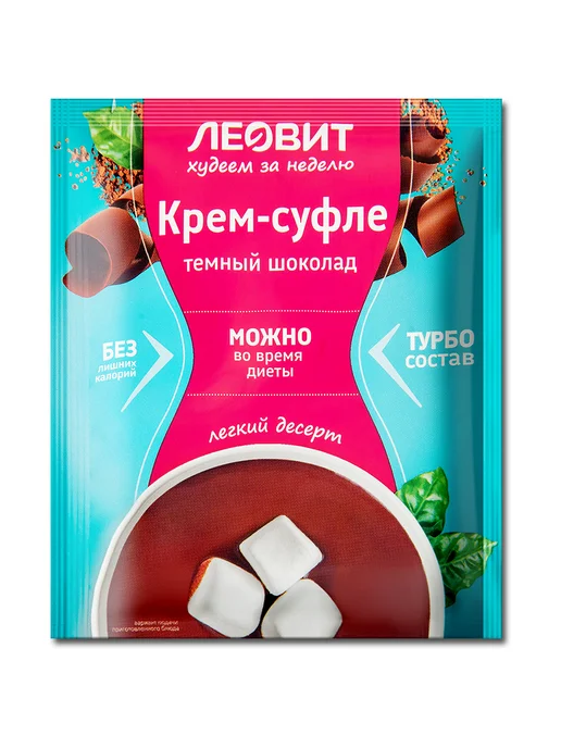 ЛЕОВИТ Смесь сухая крем-суфле «Темный шоколад», пакет 40 г, 40 г, фото 2