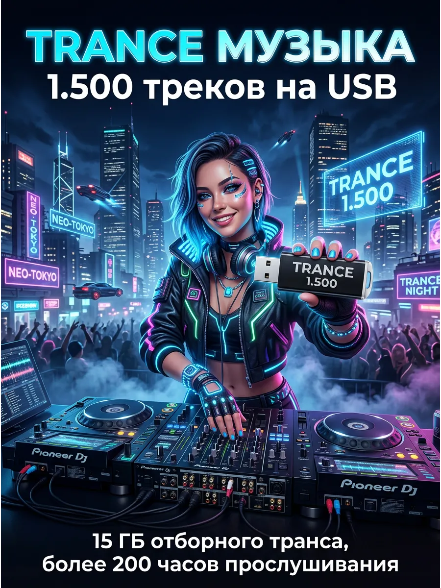 TRANCE МУЗЫКА 1.500 треков на USB флешке