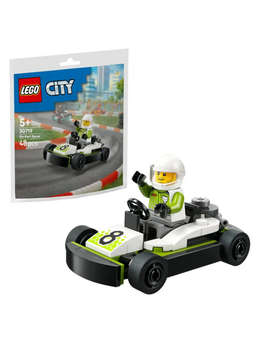 Конструктор LEGO City Гонщик на картинге, 30719