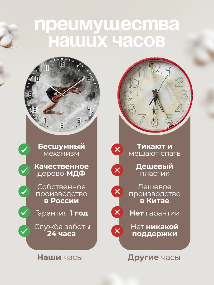 Часы настенные "Гимнастика художественная" — фото 10