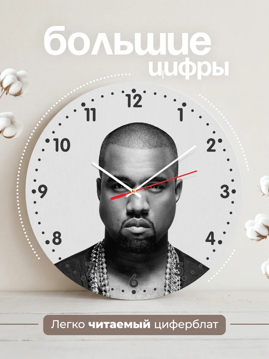 Часы настенные "портрет Kanye West" — фото 2