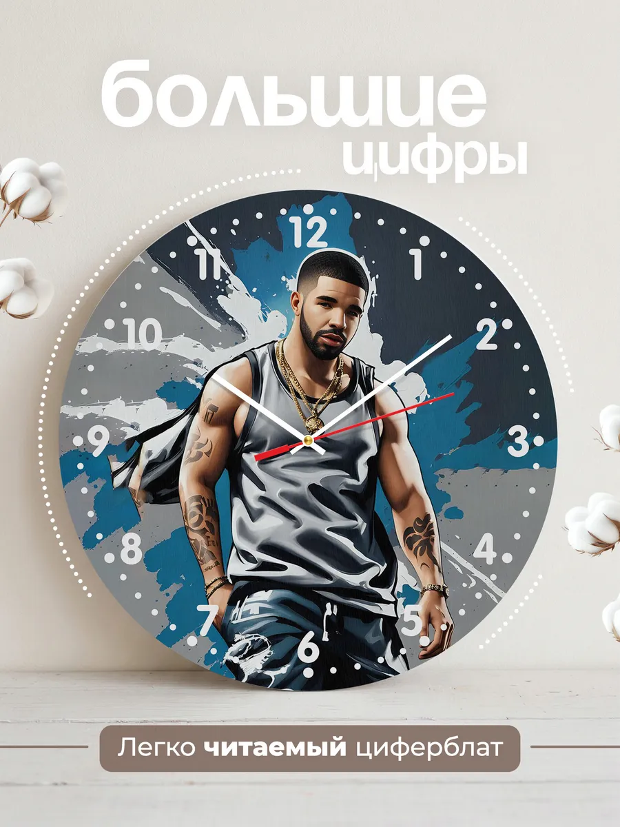Часы настенные "Drake арт" — фото 2