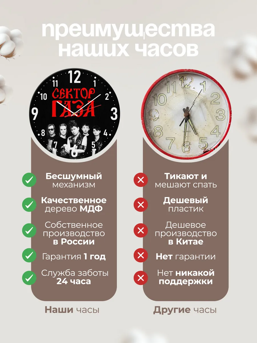 Часы настенные "группа Сектор Газа" — фото 10