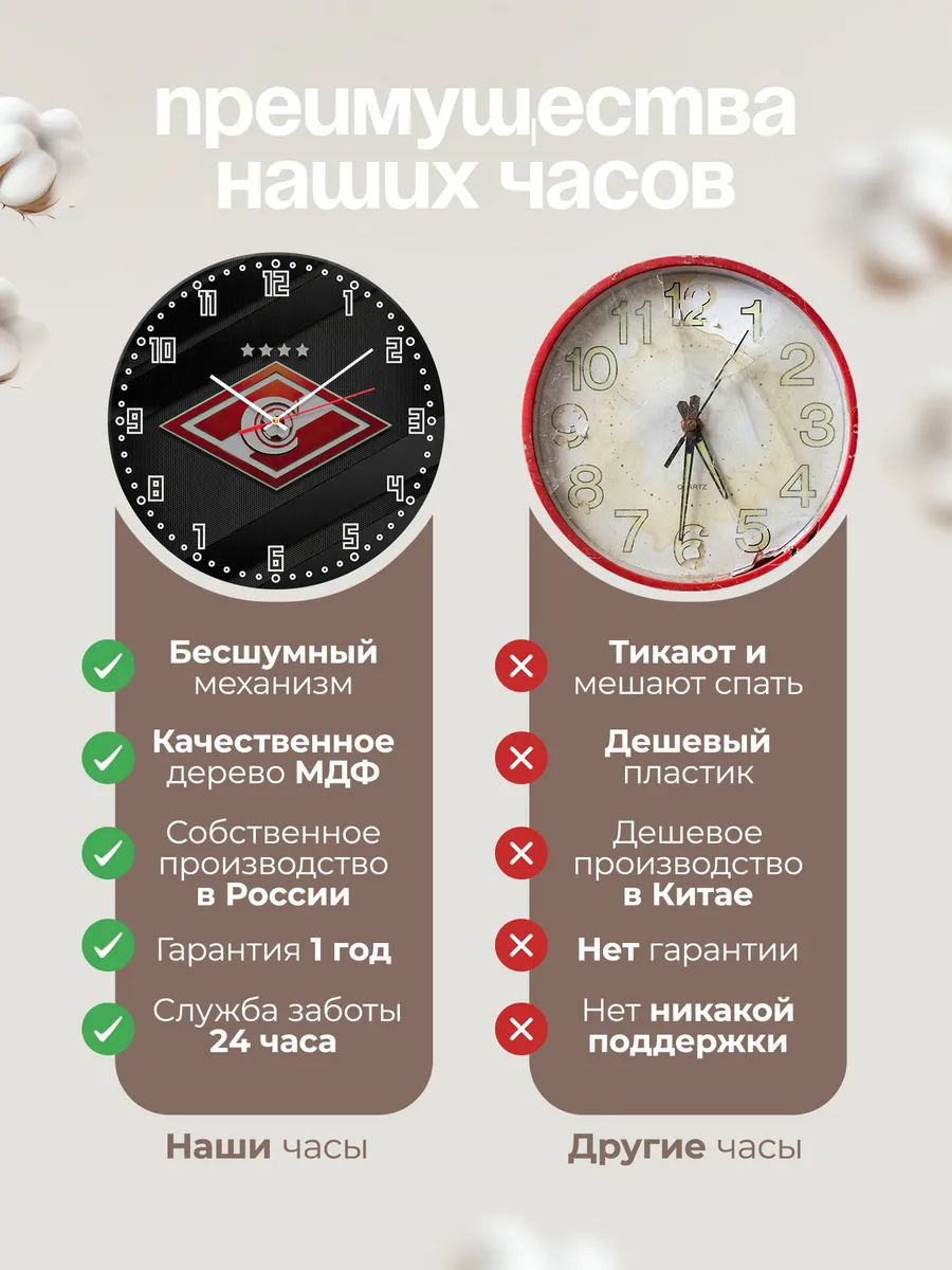 Часы настенные "фанату Спартака" — фото 10