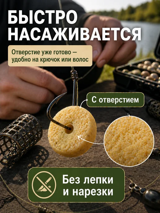 Family Joys Home Насадка для рыбалки Шайбочки 9 мм, 30 г, Анис, 30 г, фото 2
