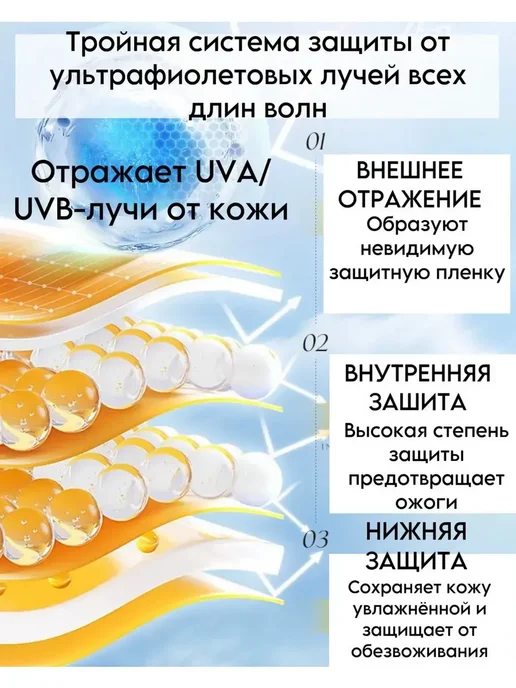Солнцезащитный спрей 377 SPF50 PA++ для лица и тела, белый, фото 6