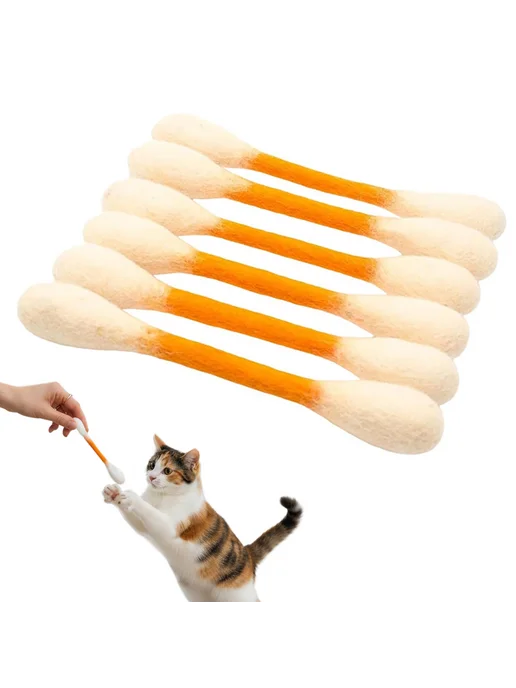 Игрушки для кота 6 шт. с котн. и мячами, жёлтый, 6 шт, фото 6
