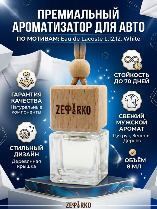 ZEФIRKO Ароматизатор в машину автопарфюм мужской, вариант