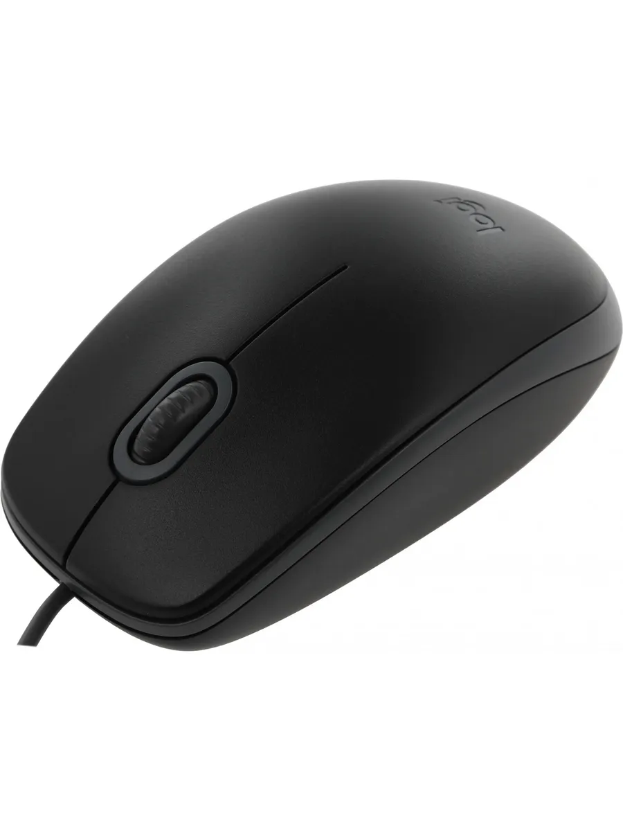 LOGITECH Мышь проводная компьютерная M110 Sile черный серый