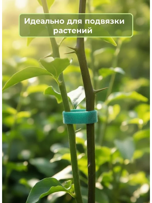 БЕРИ ДОМ Лента для подвязки растений на липучке, зеленый, фото 5