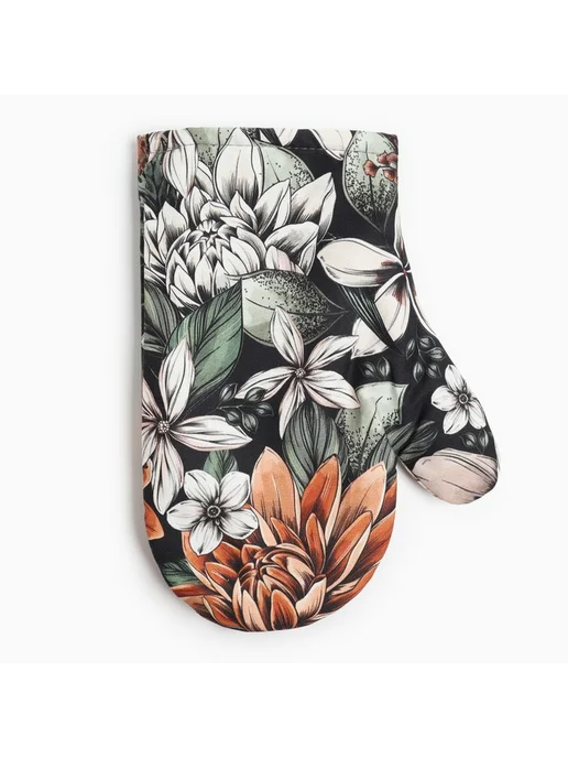 Этель Варежка - прихватка Meadow flower, 20×27 см, 100% хлопок, 20x27 см, фото 2