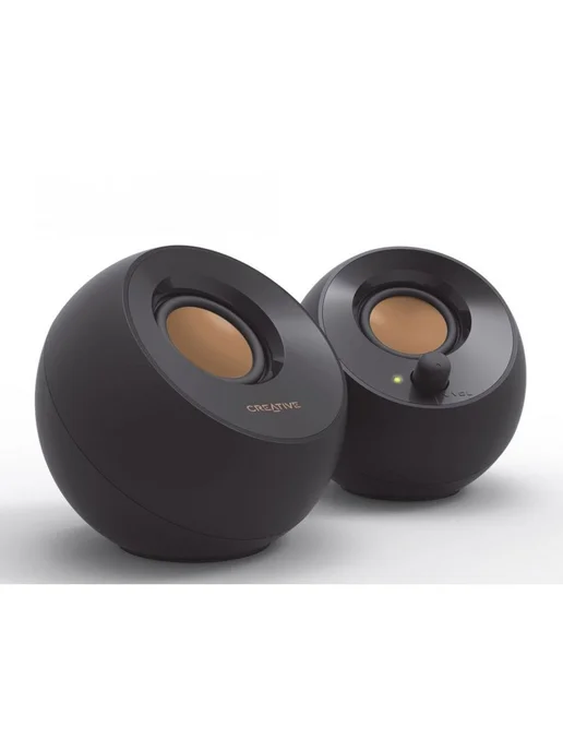 Creative Колонки PEBBLE MF1680 2.0 черный 4.4Вт, 4,4 Вт, фото 2