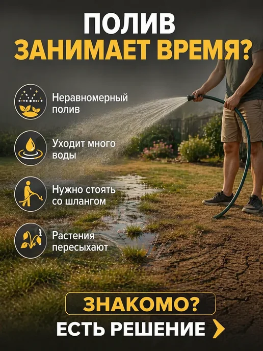 ВИИН Супер!! Разбрызгиватель садовый вращающийся 360° для полива, зеленый, фото 2