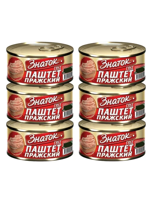 Знаток Паштет Пражский ГОСТ, банки 230г, 6шт, 230 г, 6 шт, фото 2