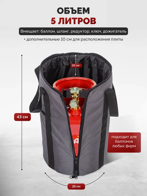 Тенвик Чехол на газовый баллон железный 5 л увеличенный, 5 л, фото 3