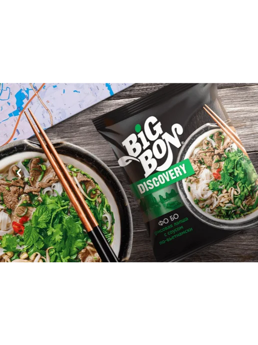 Лапша Big Bon Discovery рисовая с соусом Фо Бо быстрого приг, вариант, фото 2