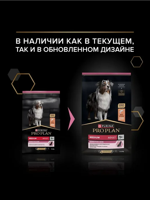 Сухой корм PRO PLAN® Skin Лосо… для собак, средние, чувствительное пищеварение, 7 кг, фото 8