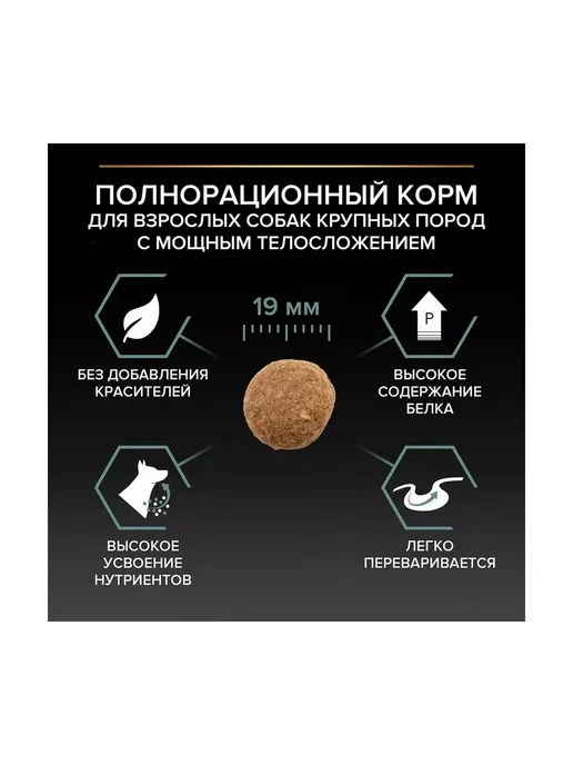 Сухой корм PRO PLAN® Robust для собак, крупные, ягненок, 14 кг, фото 2