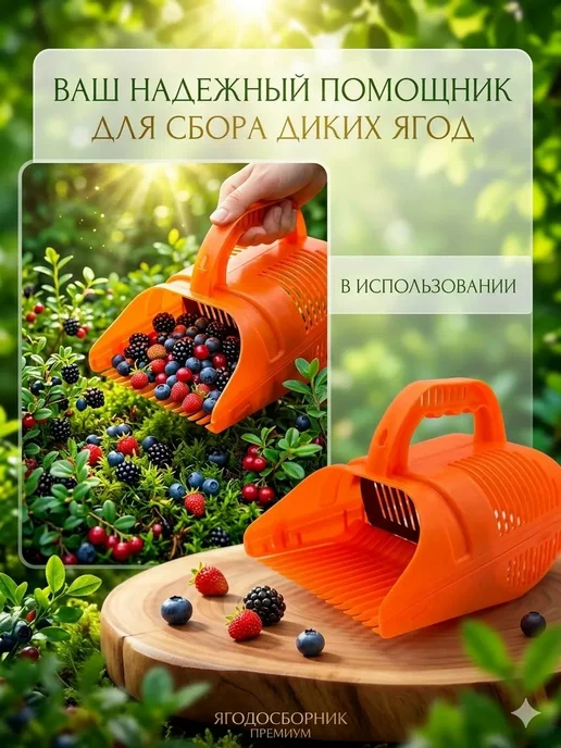 вик1504 Ручной Ягодовод Сборник. Быстро удобно без усилий, оранжевый, фото 2